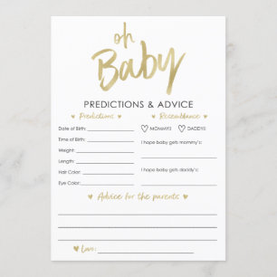 Oh Baby Gold Prédictions et carte de conseil
