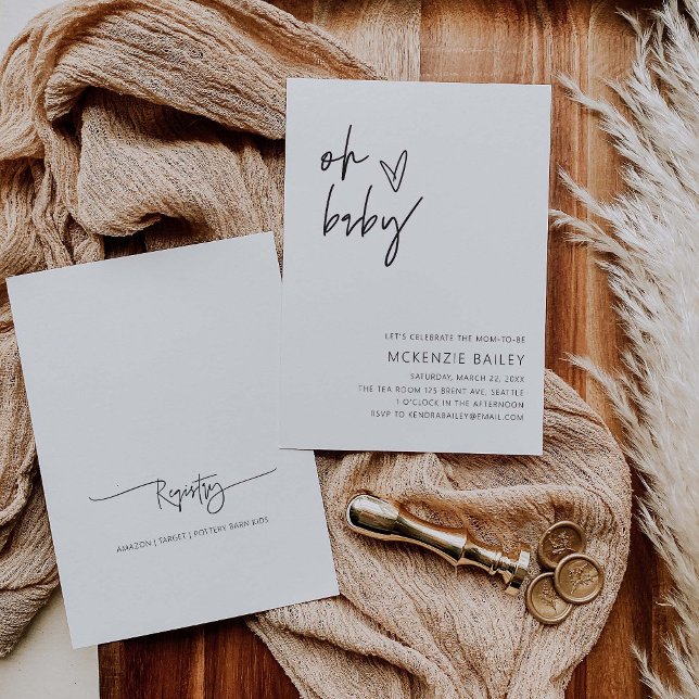Oh Baby Invitation Baby shower Invitation de la fê (Créateur téléchargé)
