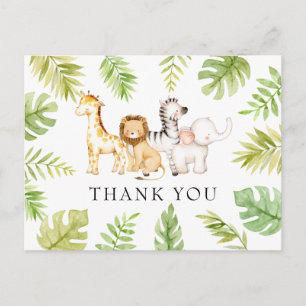 Oh Baby Jungle Baby shower Merci Carte postale