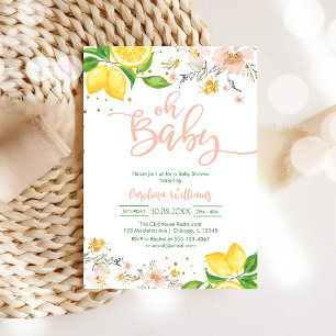 Oh Baby Lemon Squeez Invitation pour Baby Shower