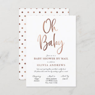 Oh Baby Long Distance Baby shower Invitation
