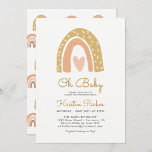 Oh Baby Rainbow Baby showers - Cartes d'invitation