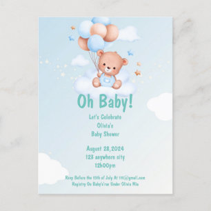 OH BABY SHOWER BÉBÉ INVITATION POUR LES GARÇONS