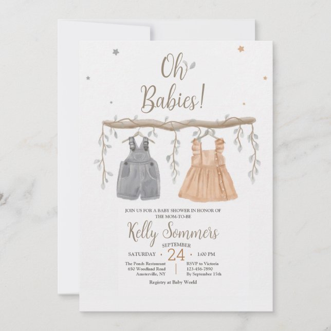 Oh Baby Shower Invitation (Devant)