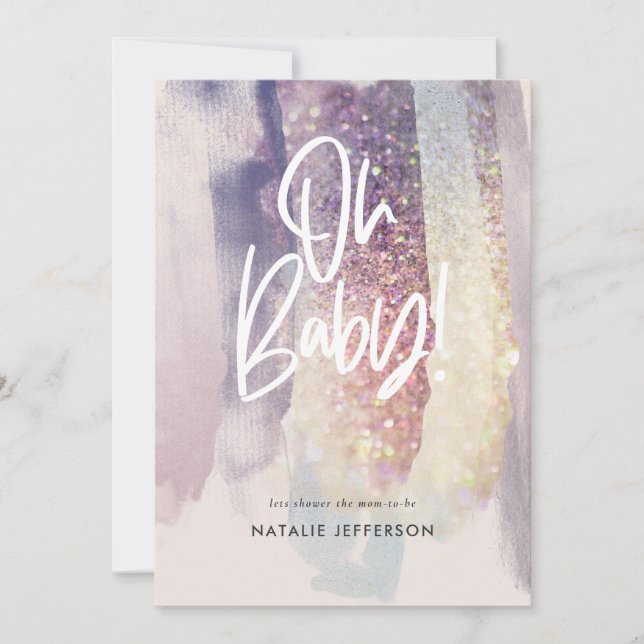 oh baby shower parties scintillant de fête scintil (Devant)