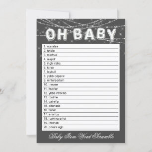 Oh Baby String Light   Gray Word Scramble Jeu