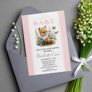 Oh Baby Sweet Foxy Baby shower Invitation Carte po