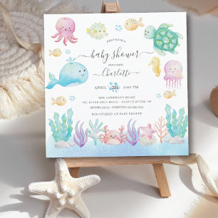 Oh Baby Under the Sea Baby shower Invitation