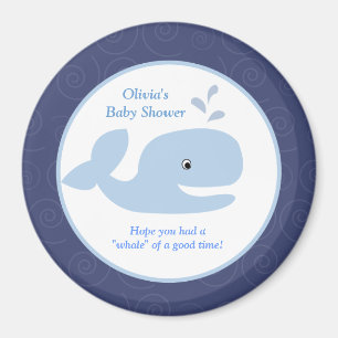 Oh baleine de compagnon aimant rond de faveur de 3