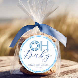 Oh Bébé Autocollants de Faveur de Baby Shower Naut