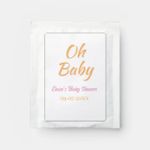OH BÉBÉ BABY SHOWER ORANGE VIOLET SIMPLE MINIMAL