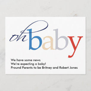 Oh bébé ! Faire-part de grossesse