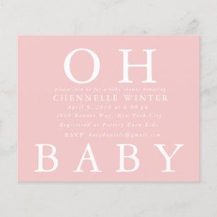 Oh Bébé   Invitation à la Baby Shower