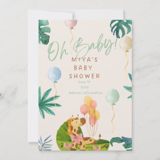 Oh Bébé ! Invitation à la Baby Shower Jungle Safar