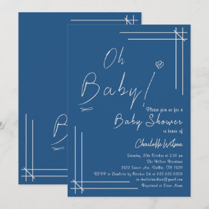 Oh Bébé! Invitation Minimaliste pour Baby Shower M