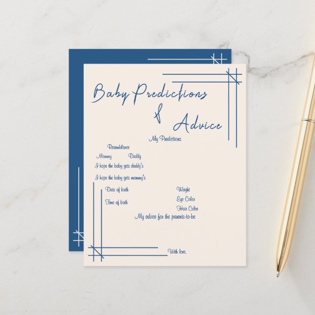 Oh Bébé ! Jeu de prédictions et de conseils pour b (Devant/Arrière en situation)