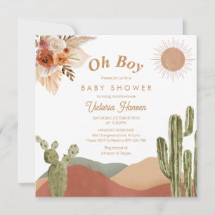 Oh Boy Baby shower Southwes Boho Cactus Désert