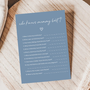 Oh Boy Boho Minimaliste Baby Shower Jeu Qui sait