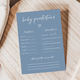 Oh Boy Boho Minimaliste Jeu de Prédiction de Bébé