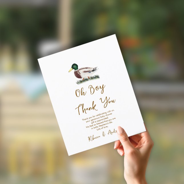 Oh Boy Mallard Baby shower de canard Merci (Créateur téléchargé)