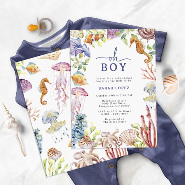 Oh Boy Shower Invitation (Créateur téléchargé)