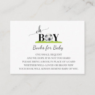 Oh Boy Soccer Boy Baby shower Carte de boîtier