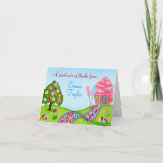 Oh cartes de note douces de Merci de terre de