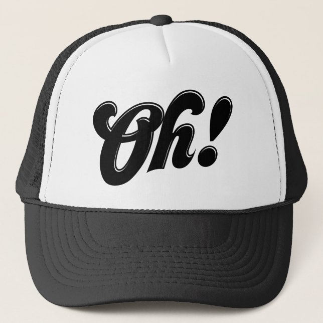 Oh! Casquette de typographie rétro (Devant)