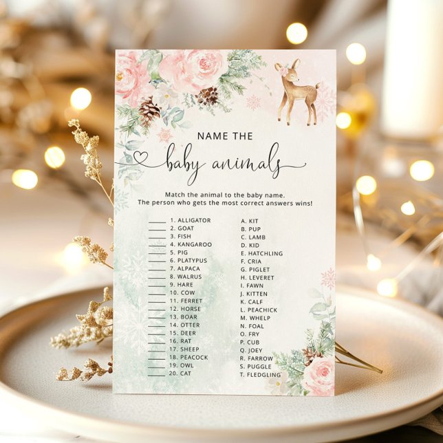 Oh cerf nom du jeu de baby shower pour les bébés a (Créateur téléchargé)