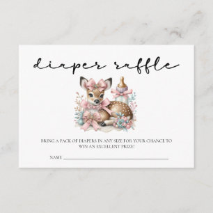 Oh cerf rousse rose fille baby shower carte de boî