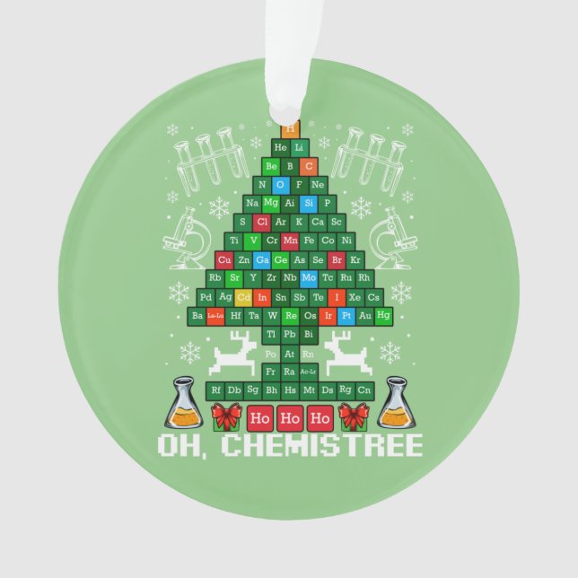 Oh Chemistree Christmas Chemistry Science Periodic (devant)
