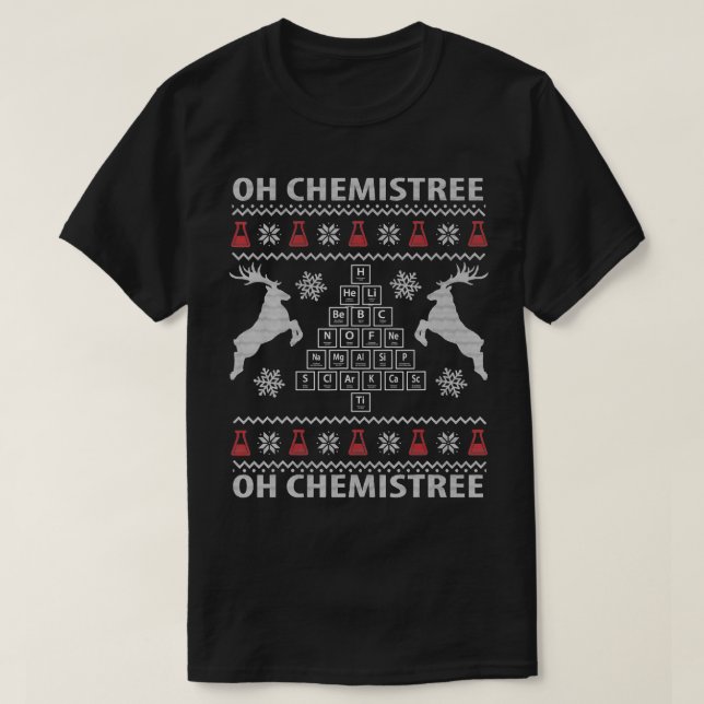 Oh Chemistree laide de Noël Sweat Science Stude (Design devant)