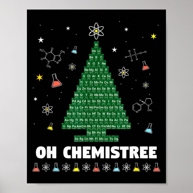 Oh Chemistree Tableau Périodique Chimie Noël T (Devant)