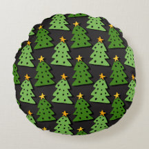 Oh Christmas Tree Round Coussin