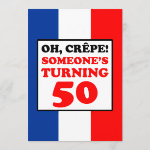 Oh crêpe, quelqu'un invitation 50 de rotation