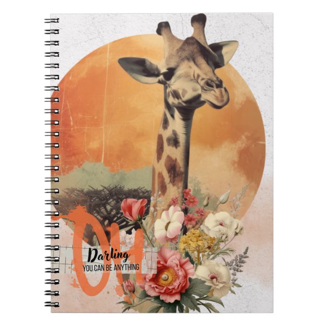 "Oh Darling You Can Be Anything" Carnet Girafe (Devant)