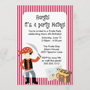 {oh, de copain !} invitation de partie de pirate