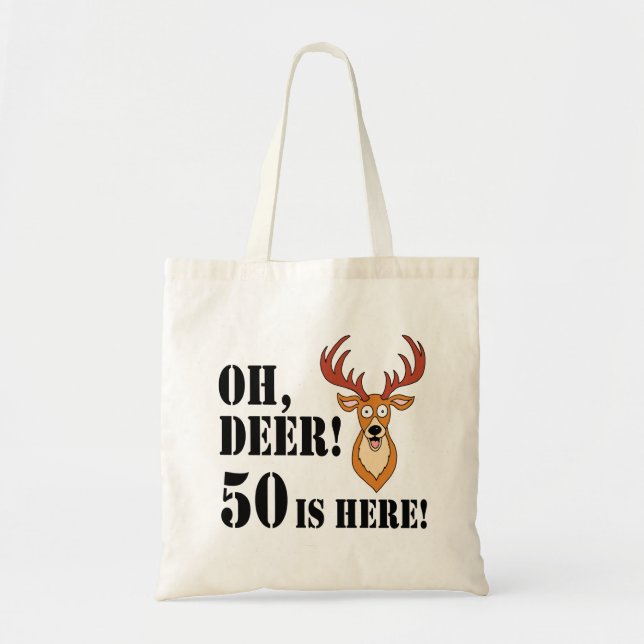 Oh Deer 50th Birthday Tote Bag (Devant)