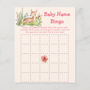Oh Deer Baby shower Bingo
