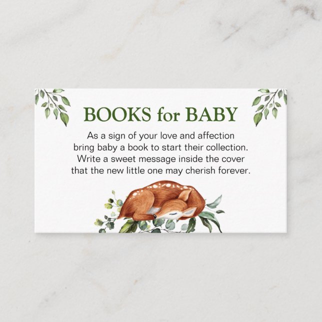 Oh Deer ! Carte de demande de carnet de baby showe (Devant)