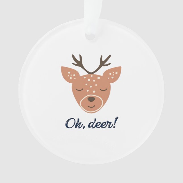 Oh Deer Deer Love Save The Deer CrAcrylic Ornament (devant)