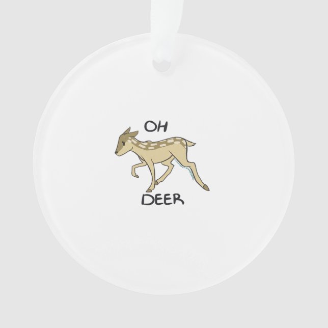 Oh Deer Elegant Timeless Style Acrylic Ornament (devant)
