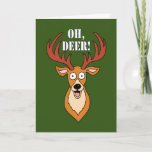 Oh, Deer Funny Carte d'anniversaire 65e<br><div class="desc">Oh,  Deer ! Votre 65e anniversaire est ici ! carte drôle avec un cerf de bande dessinée surpris. Un grand design pour un chasseur qui a 65 ans ou qui aime la faune.</div>