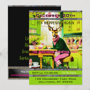 Oh Deer Invitation annuelle de Noël