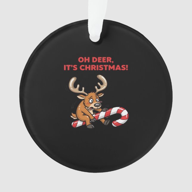 Oh Deer Its Christmas Stressed Reindeer With Sweet (devant)