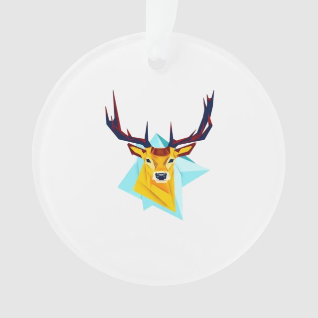 Oh Deer Minimal Rustic Style Acrylic Ornament (devant)