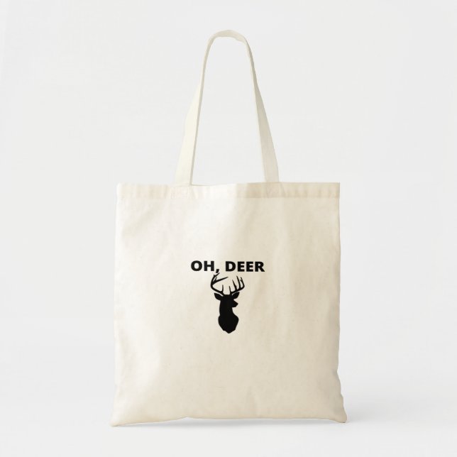 Oh Deer Oh Dear Whimsical Art Style Tote Bag (Devant)