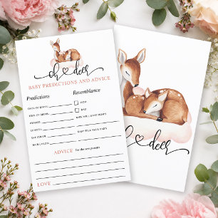 Oh Deer Pink Cloud Baby Prédictions jeu de conseil