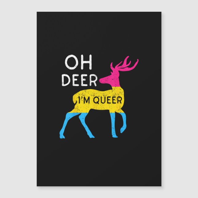 Oh Deer Queer Colorful Pride Flag Celebration  (Devant)