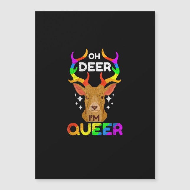 Oh Deer Queer Funny LGBTQ Pride Awareness  (Devant)